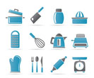 Kitchen and household Utensil Icons - vector icon set