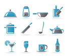 Restaurant, cafe, food and drink icons - vector icon set