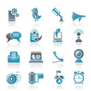 Mobile Phone and communication icons - vector icon set