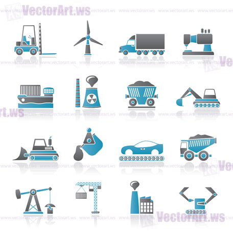 Business and industry icons - vector icon set