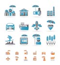 different kind of insurance and risk icons - vector icon set