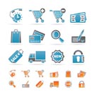 Internet icons for online shop - vector icon set