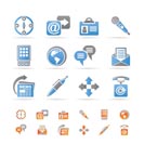 Business, office and internet icons - vector icon set