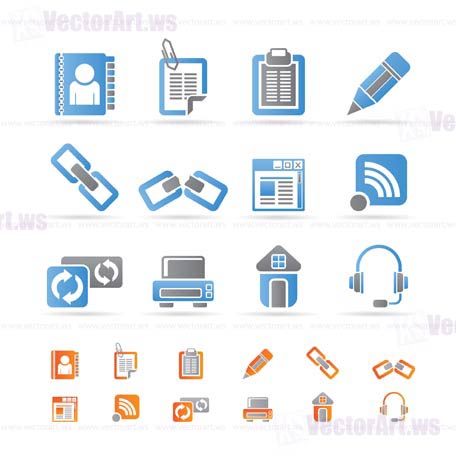 internet and website icons - vector icon set