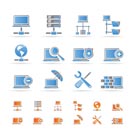 Network, Server and Hosting icons - vector icon set