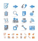 Website navigation and computer icons - vector icon set