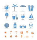 Realistic Summer and Holiday objects - Vector Illustration