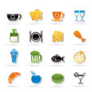 Food, Drink and beverage icons - vector icon set