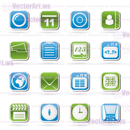 Mobile Phone and communication icons - vector icon set