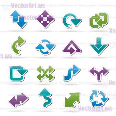 different kind of arrows icons - vector icon set