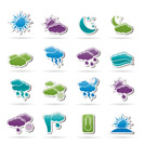 Weather and meteorology icons - vector icon set