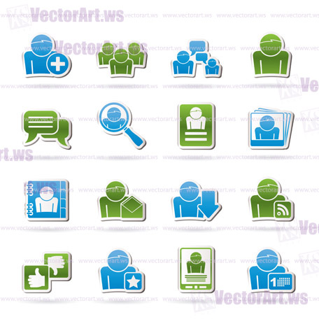 Social Media and Network icons - vector icon set