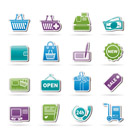 shopping and retail icons - vector icon set