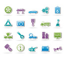 car services and transportation icons - vector icon set