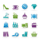 Shopping and mall icons - vector icon set