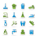 Cleaning and hygiene icons - vector icon set