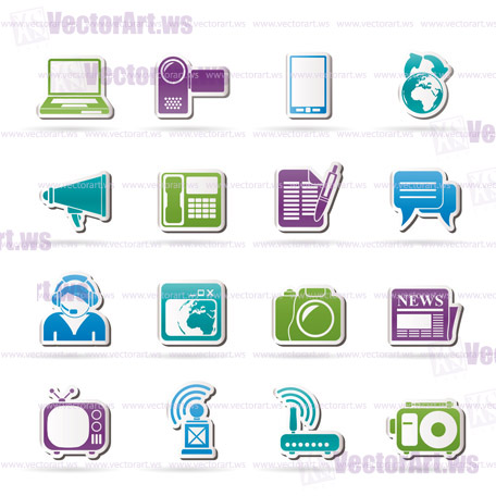 Communication and Technology icons - Vector Icon Set