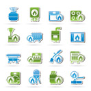 Household Gas Appliances icons - vector icon set