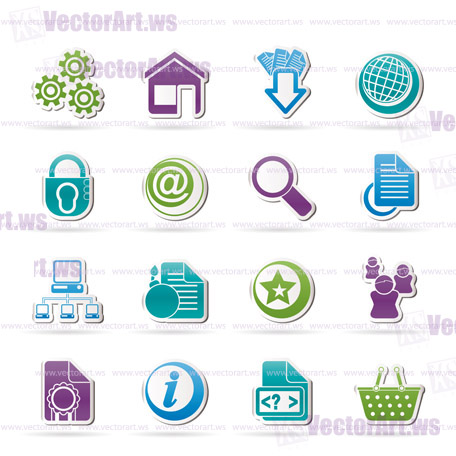 Website and internet icons - vector icon set