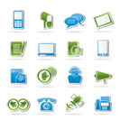 Contact and communication icons - vector icon set