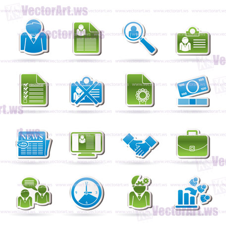 Employment and jobs icons - vector icon set