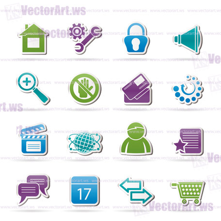 Website and internet icons - vector icon set