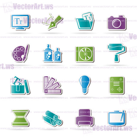 Graphic and website design icons - vector icon set