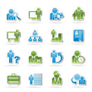 Business, management and hierarchy icons - vector icon set