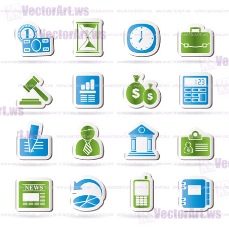 Business, Office and Finance Icons - Vector Icon Set