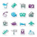 Travel and vacation icons - vector icon set