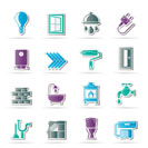 Construction and home renovation icons - vector icon set