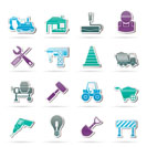 Building and construction icons - vector icon set