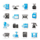 Household Gas Appliances icons - vector icon set