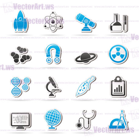 Science, Research and Education Icons - Vector Icon set