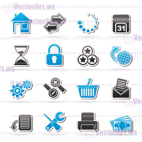 Web Site and Internet icons - vector icon set