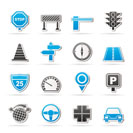 Road and Traffic Icons - vector icon set