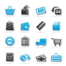 shopping and retail icons - vector icon set