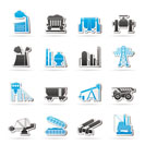 Heavy industry icons - vector icon set