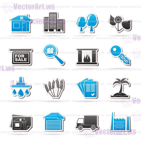 Real Estate and building icons - Vector Icon Set