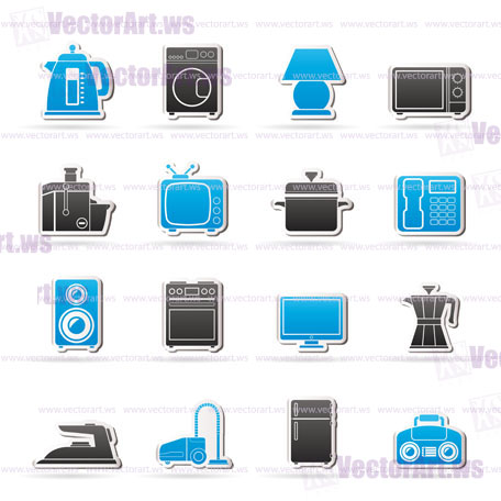 home equipment icons - vector icon set