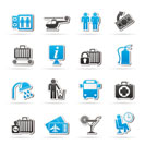 Airport, travel and transportation icons -  vector icon set 2