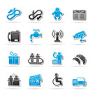 Airport, travel and transportation icons -  vector icon set 3