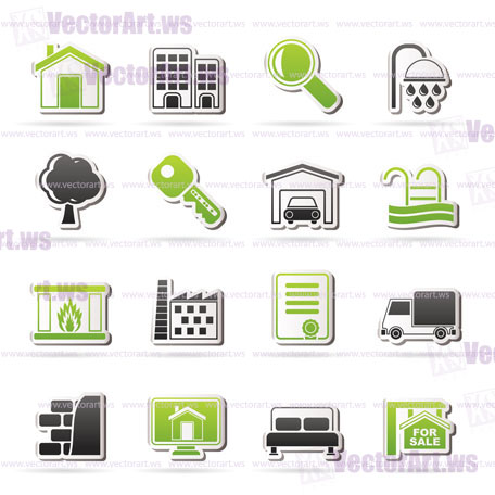 Real Estate Icons - Vector Icon Set