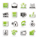 Bank, business and finance icons - vector icon set