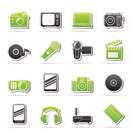 Media and technology icons - vector icon set