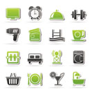 Hotel and Motel facilities icons - vector icon set