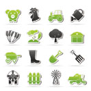 Agriculture and farming icons - vector icon set