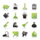 Cleaning and hygiene icons - vector icon set