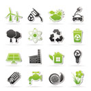 Ecology, environment and recycling icons - vector icon set