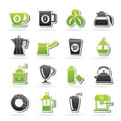 different types of coffee industry icons- vector icon set